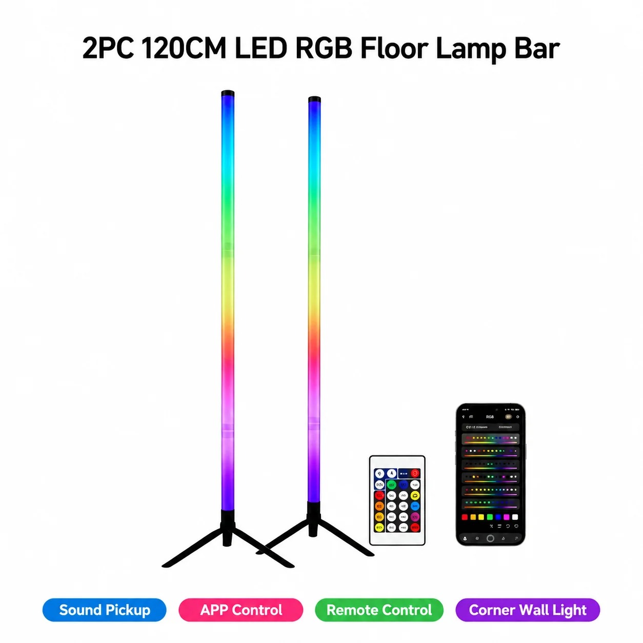 Decor Lighting Floor Lamps - Set di 2 Lampade da Terra