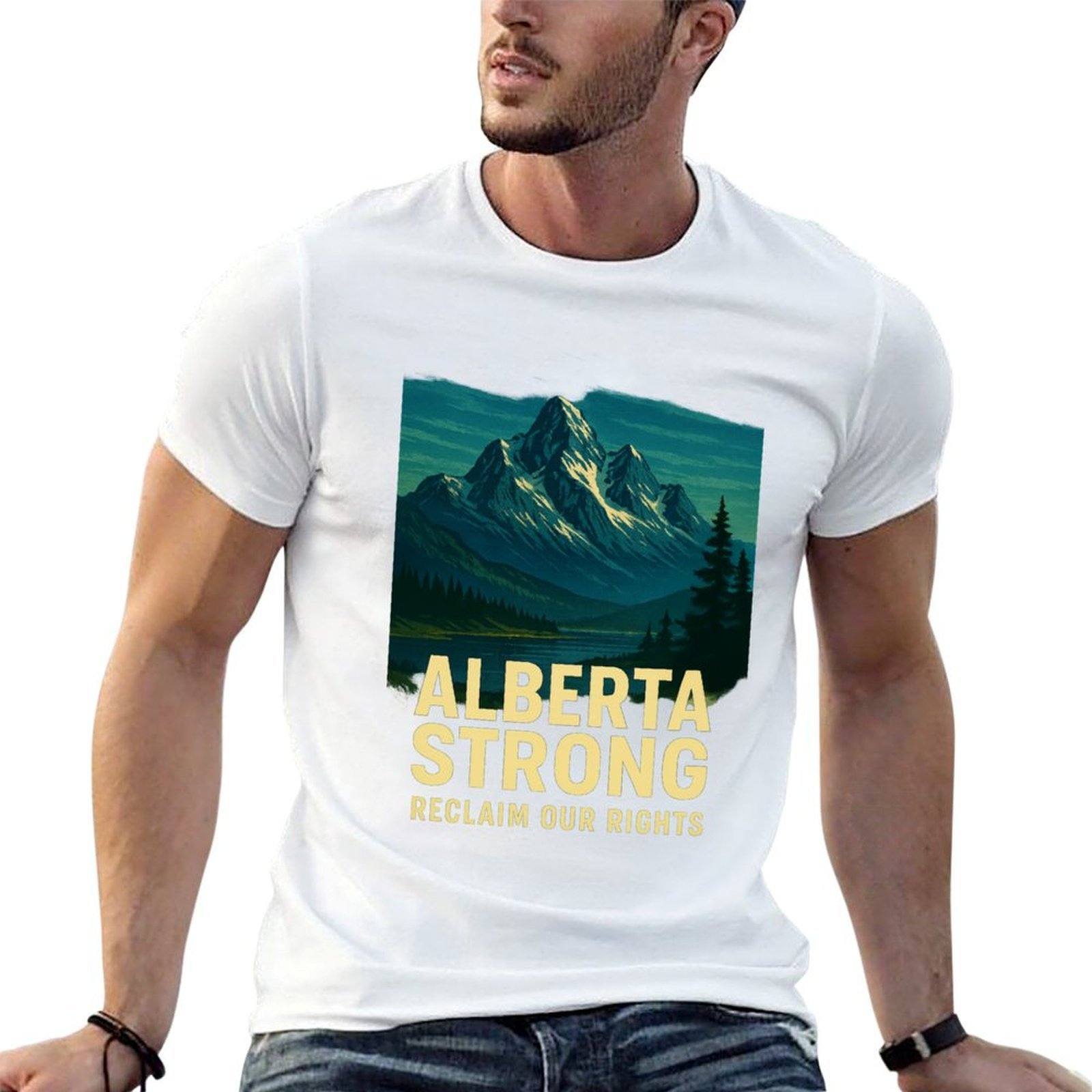 Alberta Lighting & Decor Reviews - Alberta Strong T-shirt casual leggera estiva