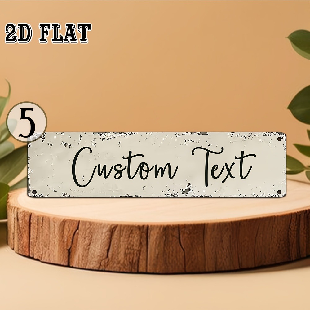 Lighting Metal Wall Decor - [2D Flat] Targa in metallo retrò