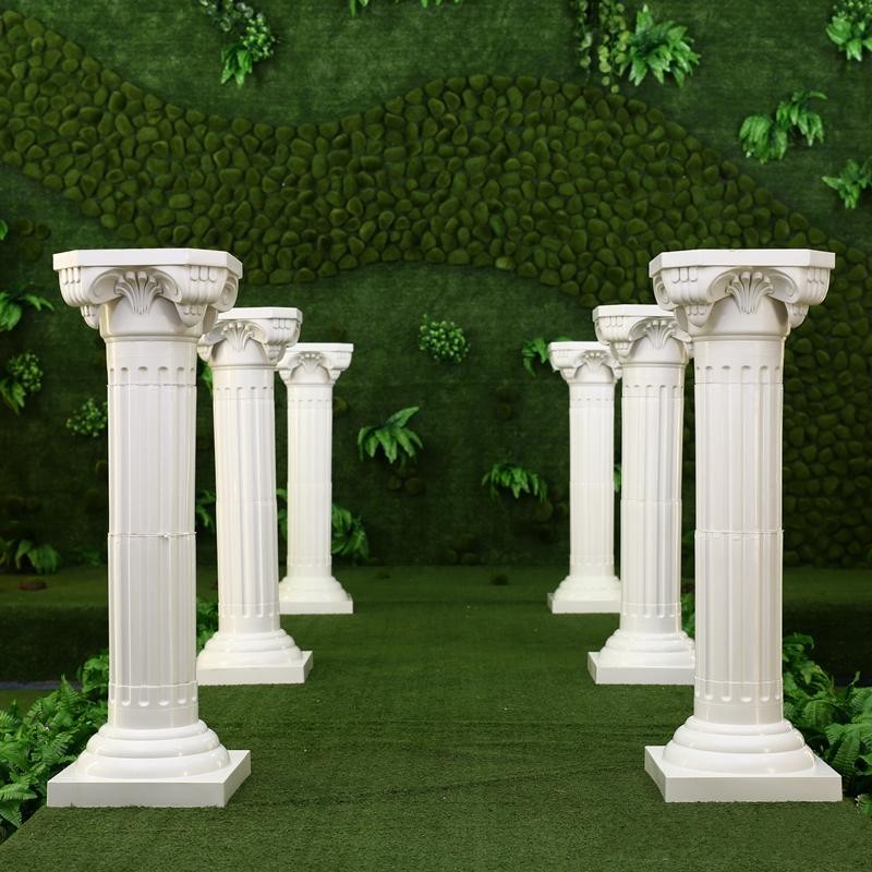 Lighting Decoration Stand - Colonna Romana in Plastica Bianca 65cm/113cm