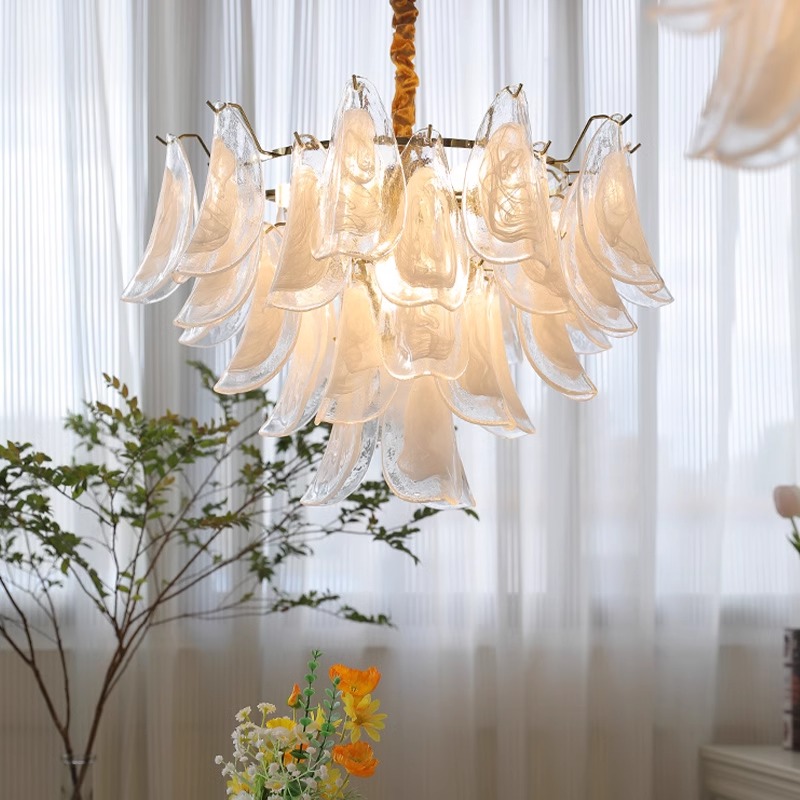 Decor Lighting Discount - Lampadario Moderno in Vetro Regolabile Dorato
