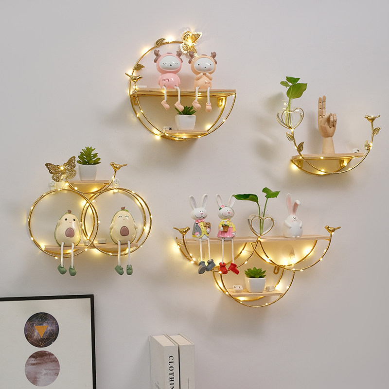 Lighting Metal Wall Decor - Mensola da Parete Senza Foratura, Decorazione