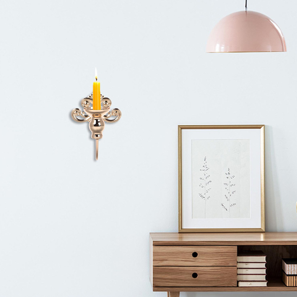 Lighting Metal Wall Decor - 2 Pezzi di Portacandele da Parete